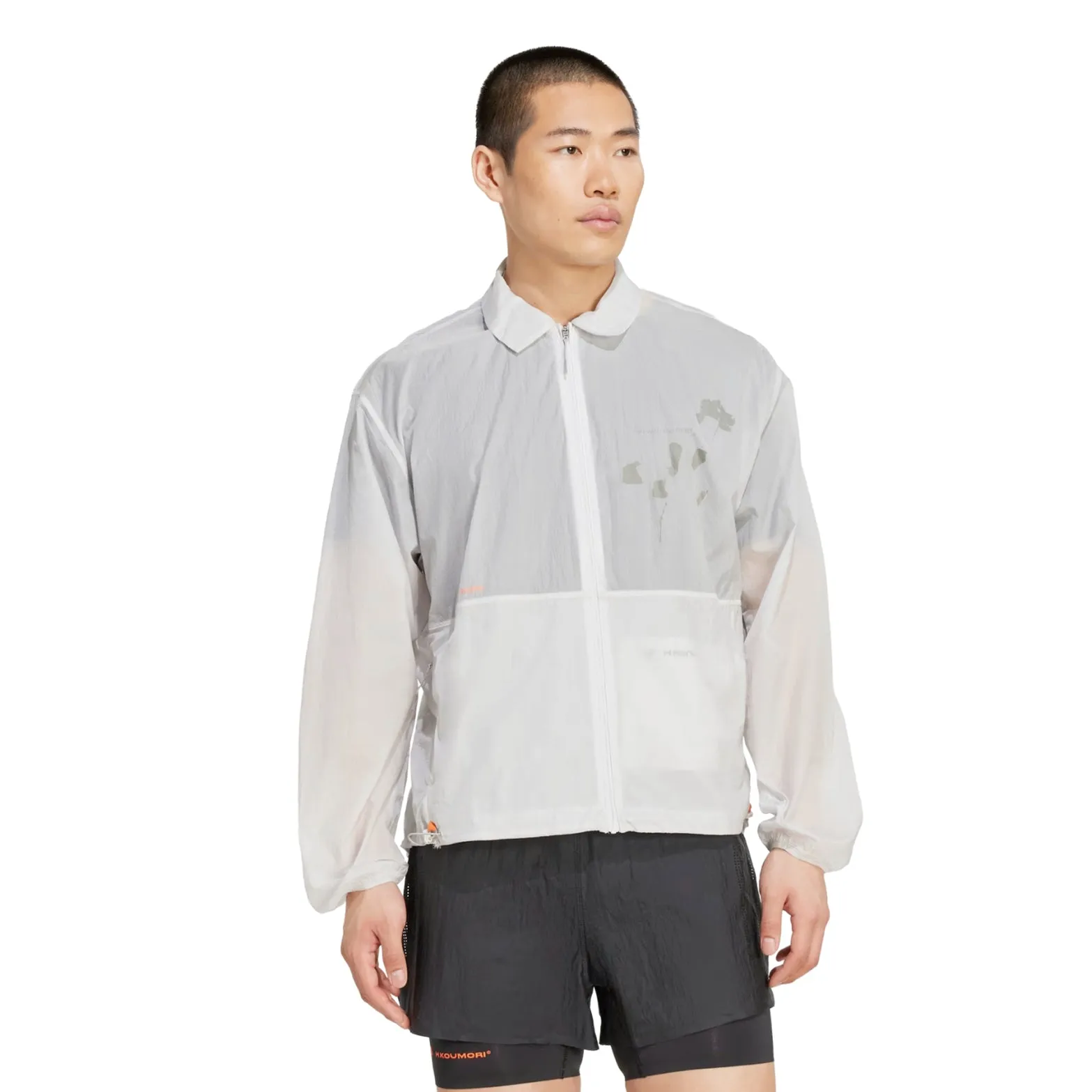 Men's Adi365 H.Koumori Running Coach Jacket Grey One suitable for birthdays Casual Outdoor Layer