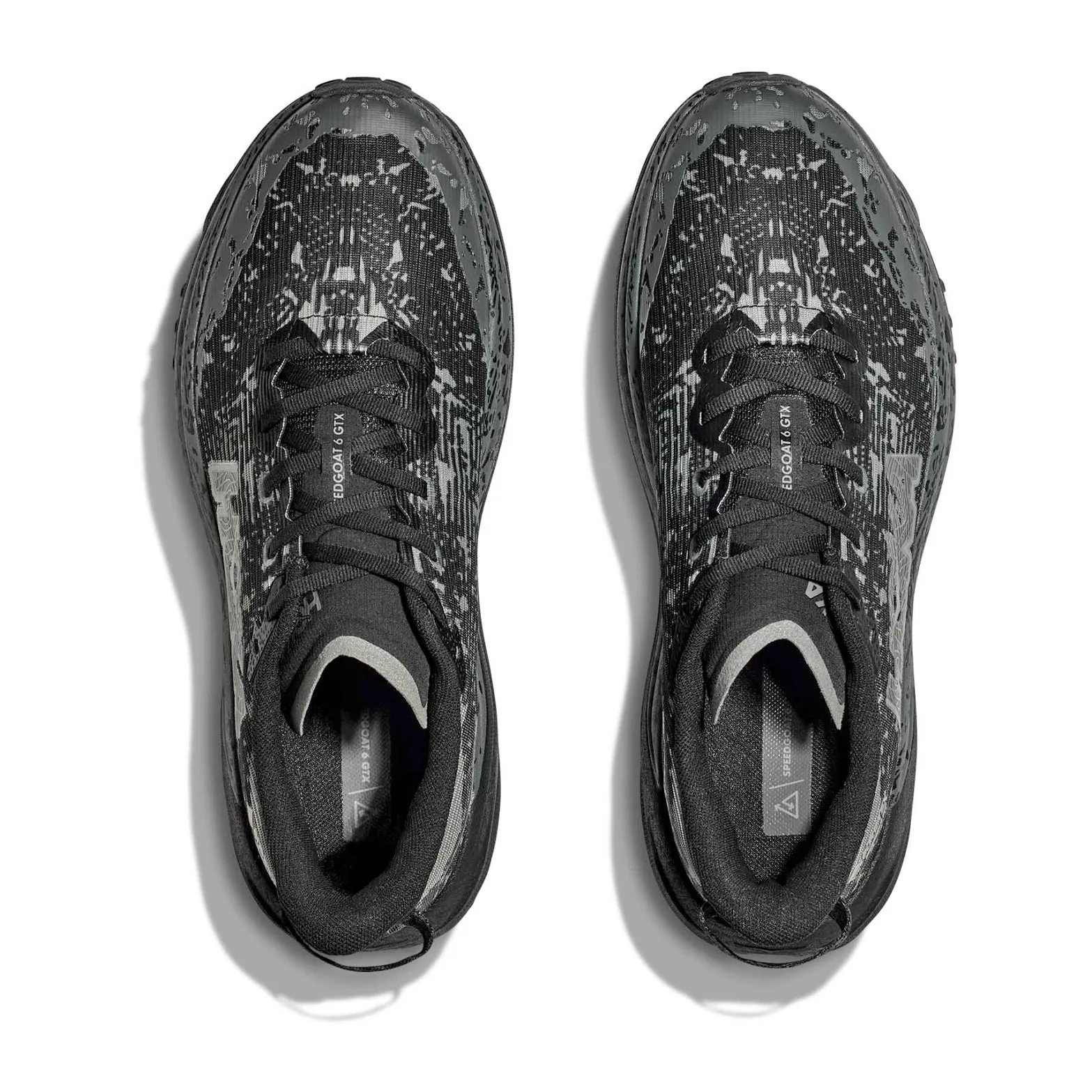 Men's Speedgoat 6 GORE-TEX Wide Fit Trail Running Shoes Black / Outer Orbit Anti Fatigue Footbed