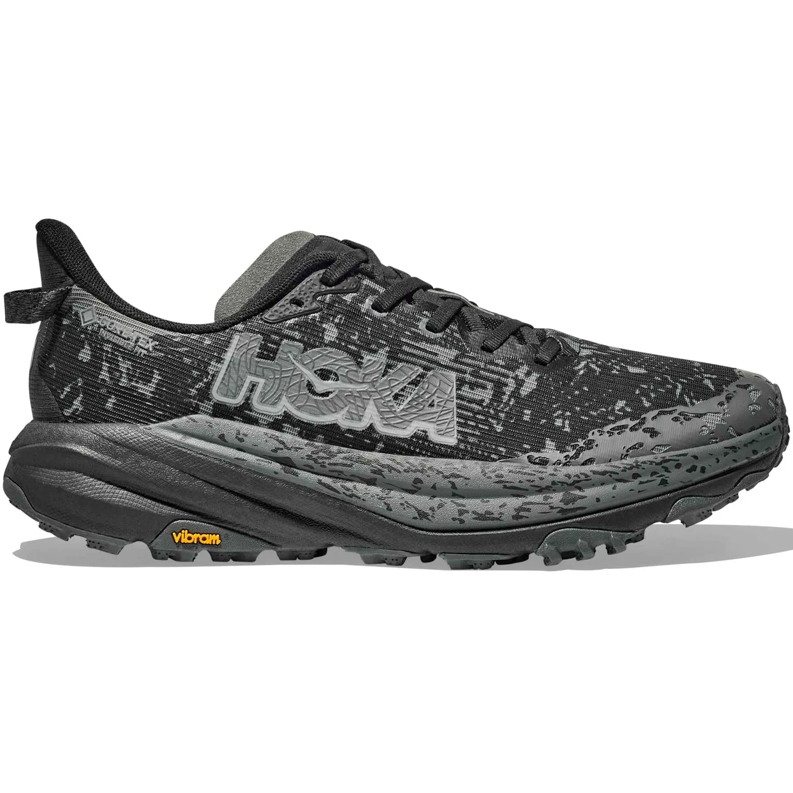 Men's Speedgoat 6 GORE-TEX Wide Fit Trail Running Shoes Black / Outer Orbit outdoor running shoes lifestyle running shoes