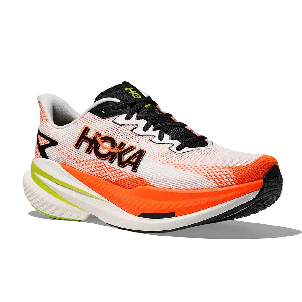jogger Men's Mach X 3 Running Shoe - White/Neon Tangerine - Regular (D)