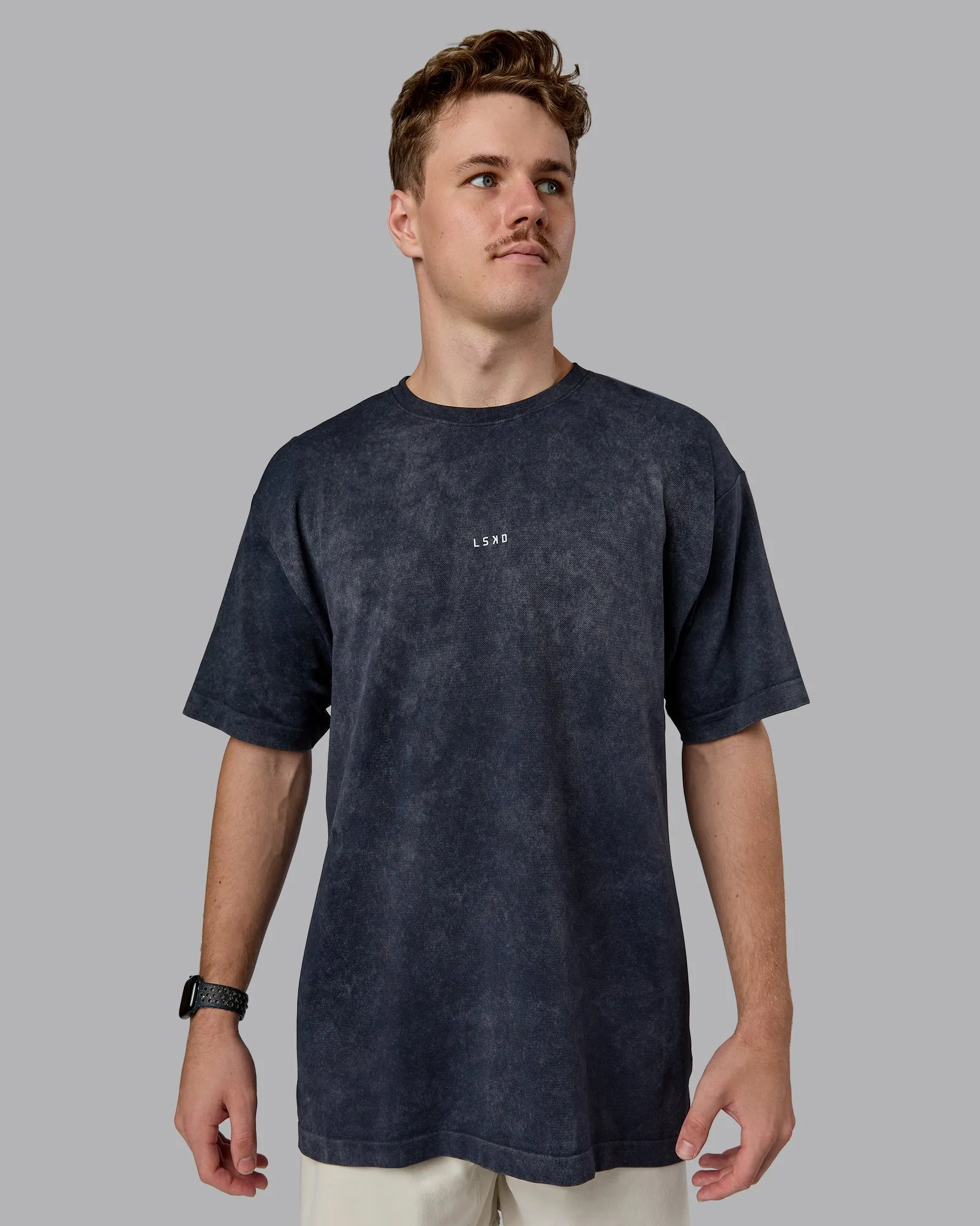 Power Oversized Tee - Pirate Black Washed Multi Panel Structure