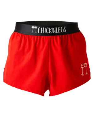 Men's Red 2" Split Shorts Exclusive Design