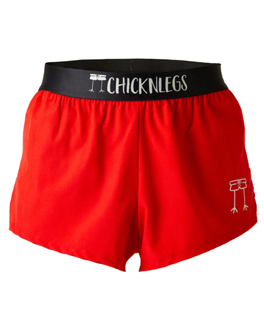 Men's Red 2" Split Shorts Exclusive Design