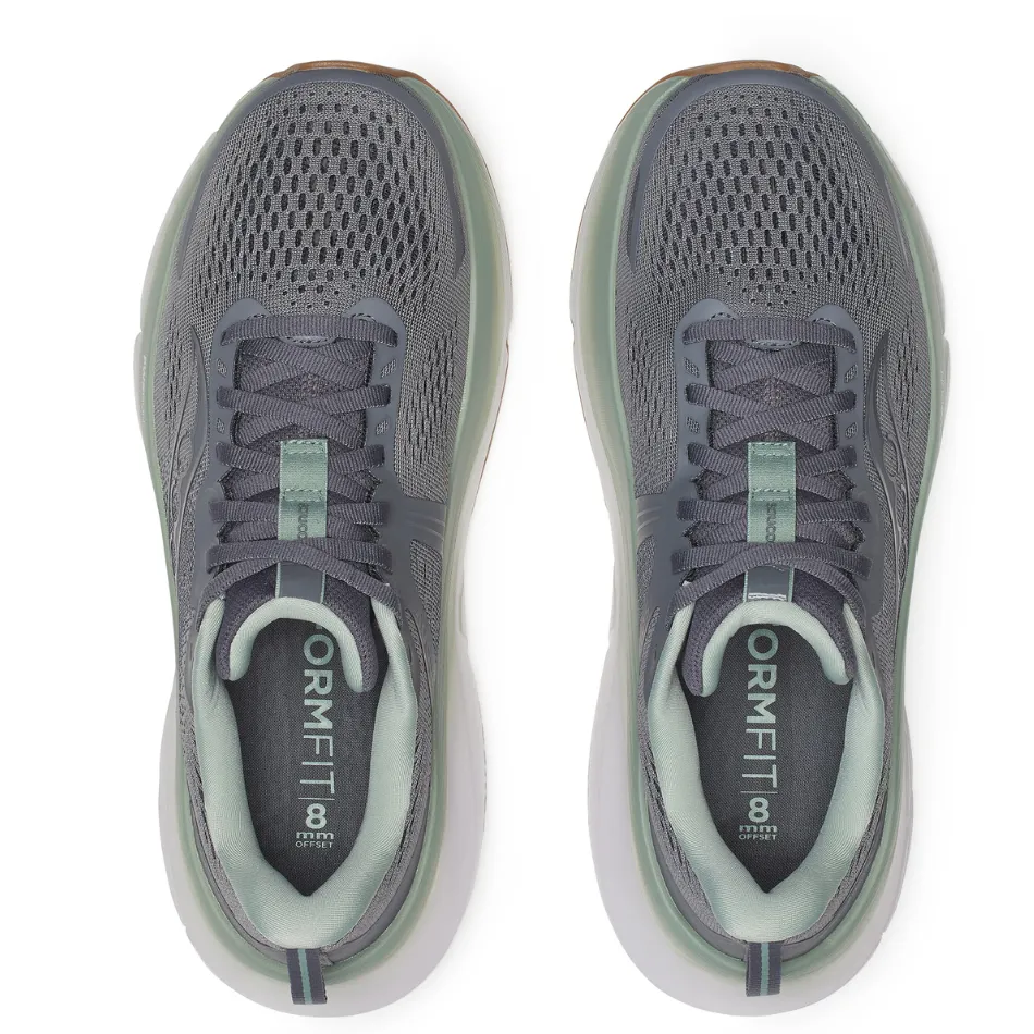 mid - top cut Saucony Men's Guide 18 Running Shoes in Carbon/Iceberg - Online Exclusive