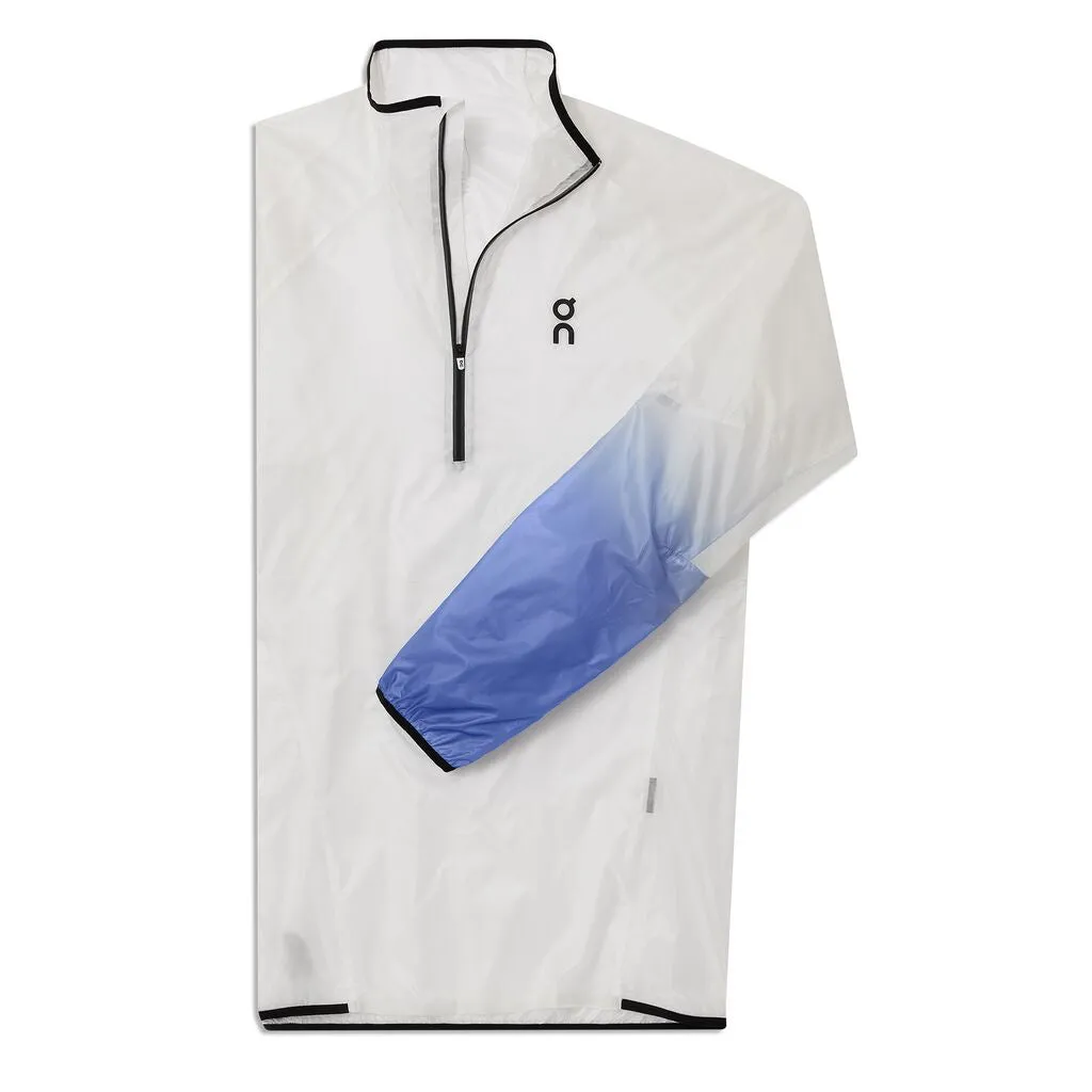 On Running Zero Jacket (Mens) - Undyed White/Cobalt Advice Fade Resistant Dye