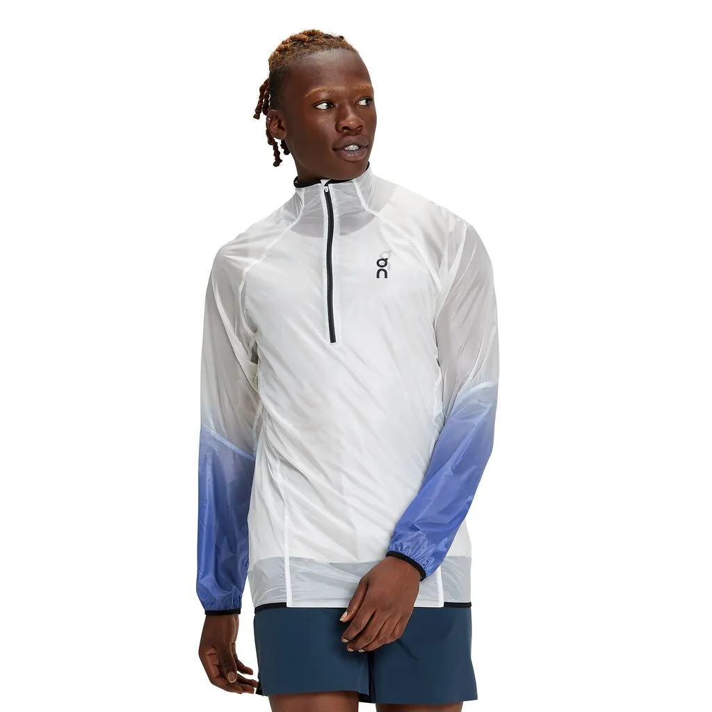On Running Zero Jacket (Mens) - Undyed White/Cobalt Plan