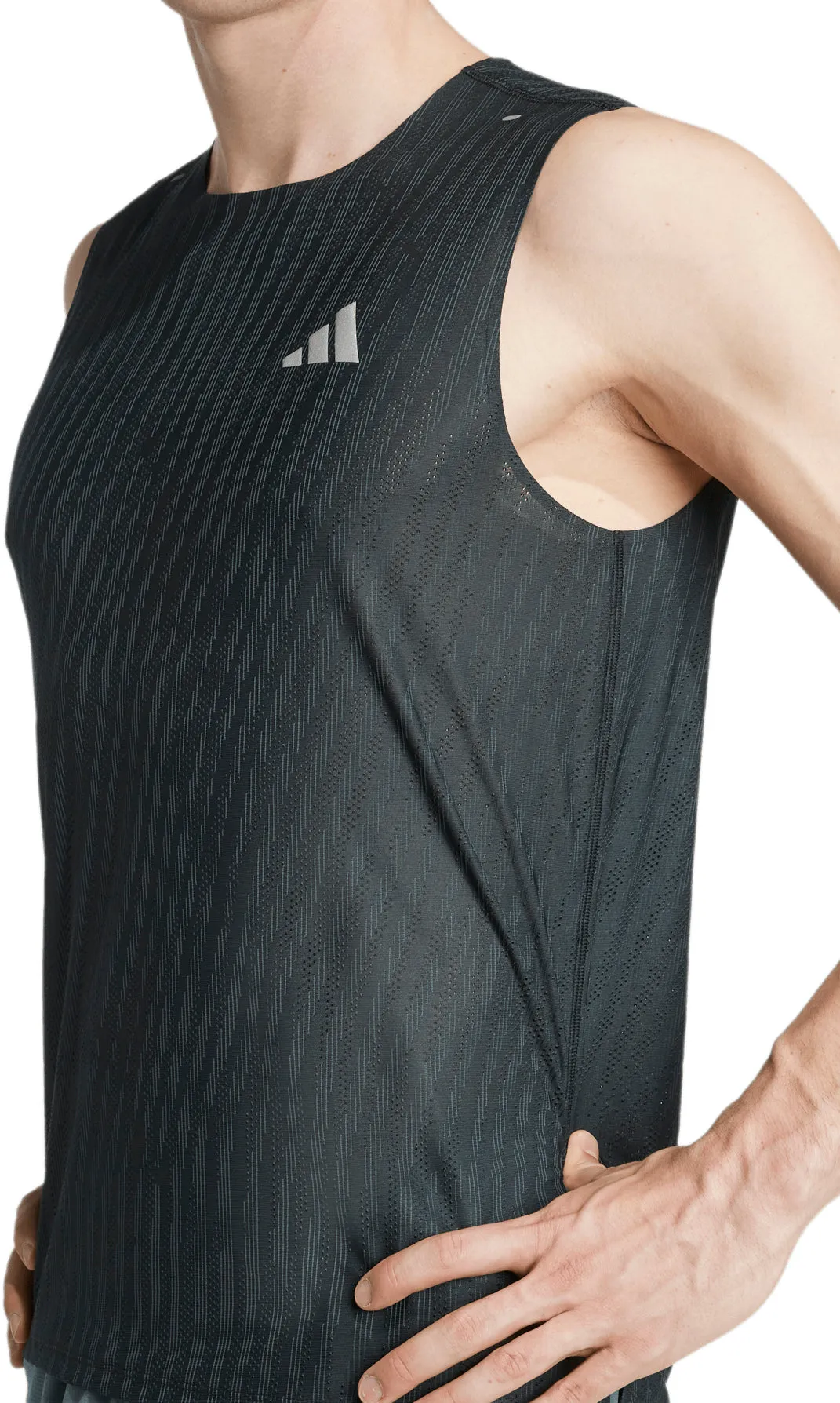 adidas ADI365 ClimaCool  Mens Running Vest - Black Illuminated