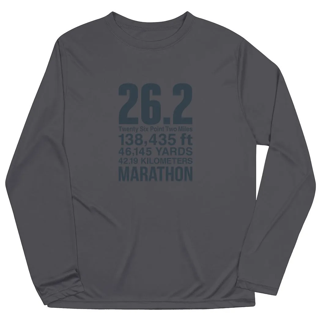 Layerable Look Men's Running Long Sleeve Performance Tee - 26.2 Math Miles