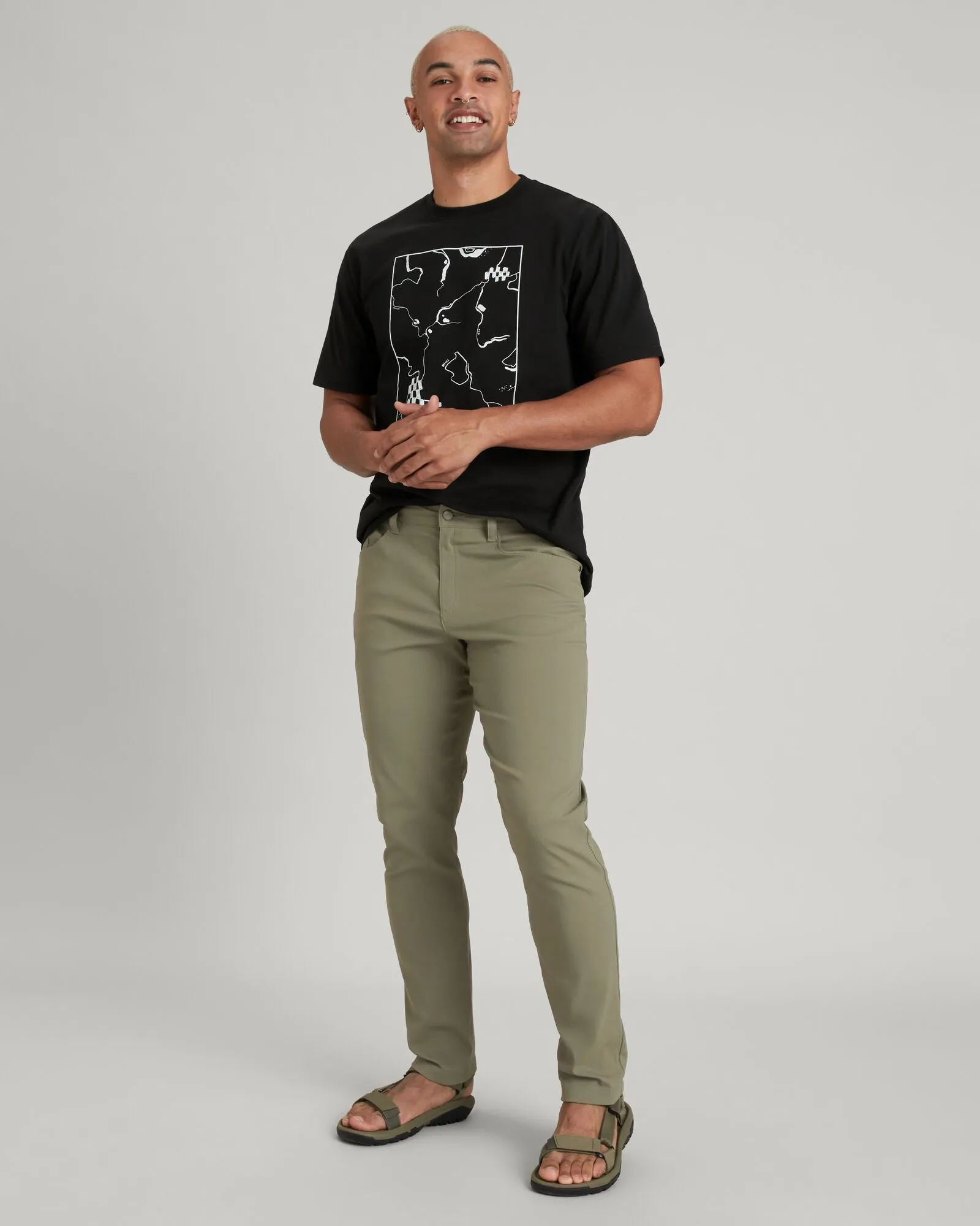 Men's Flight Long Pants - Beech Stretch Waist Expansion Flexible Articulated Knees