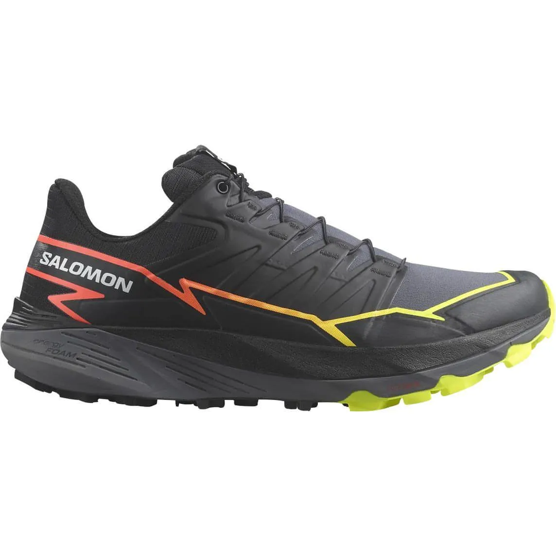 Salomon Thundercross Mens Trail Running Shoes - Black long distance running shoes Reinforced Toe Bumper