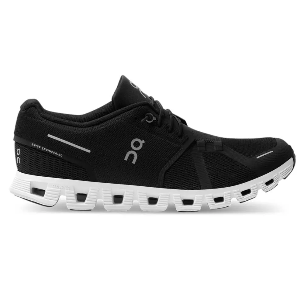 ultramarathon running shoes Men's Cloud 5 Running Shoe - Black/White -Regular (D)
