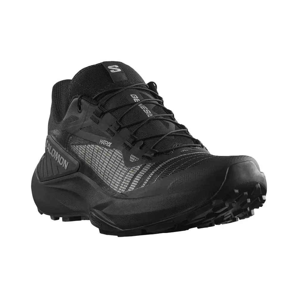 Shock Absorption Midsole Men's Genesis Running Shoe - Black/Black/Footwear Silver - Regular (D)