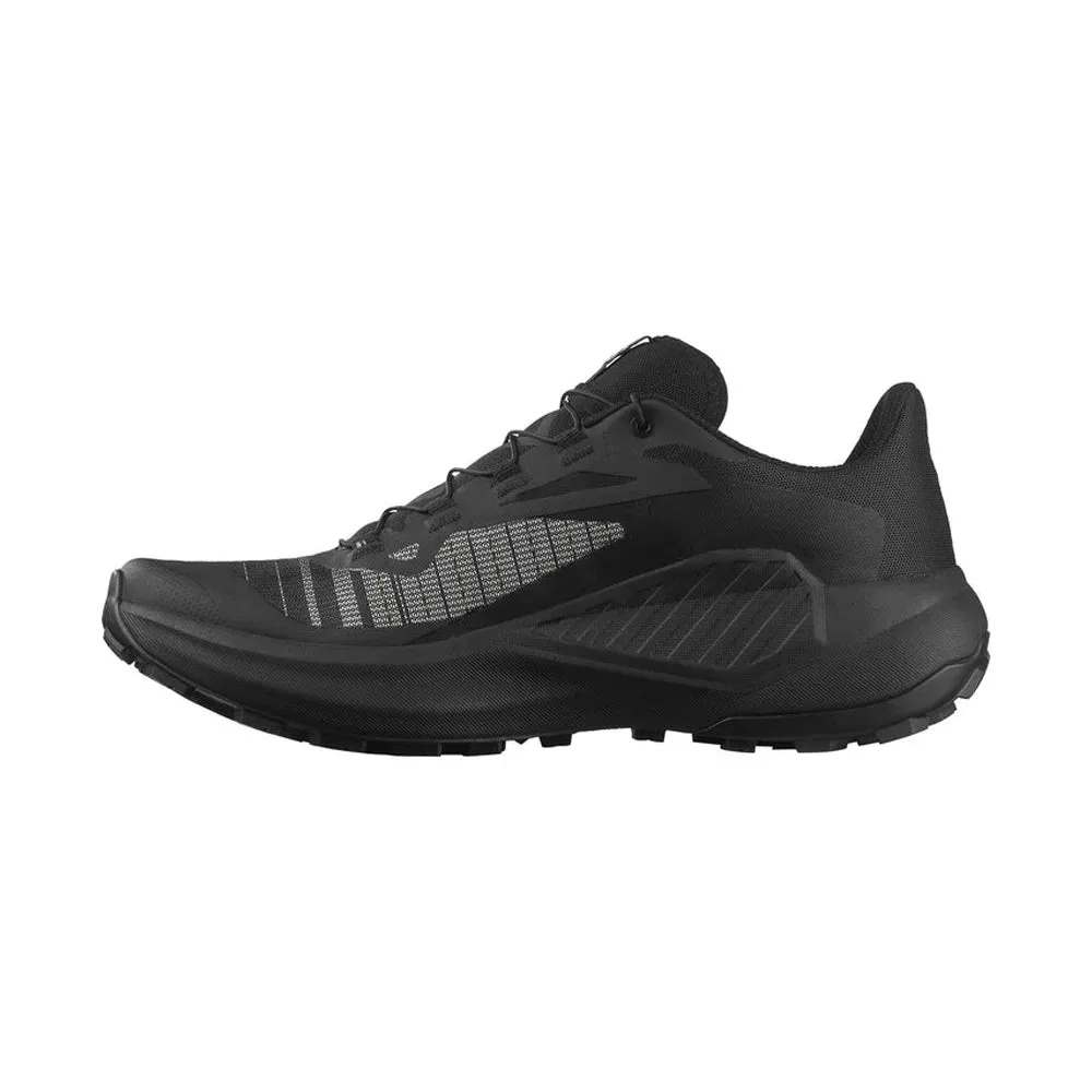 Men's Genesis Running Shoe - Black/Black/Footwear Silver - Regular (D) Anti Slip Lacing