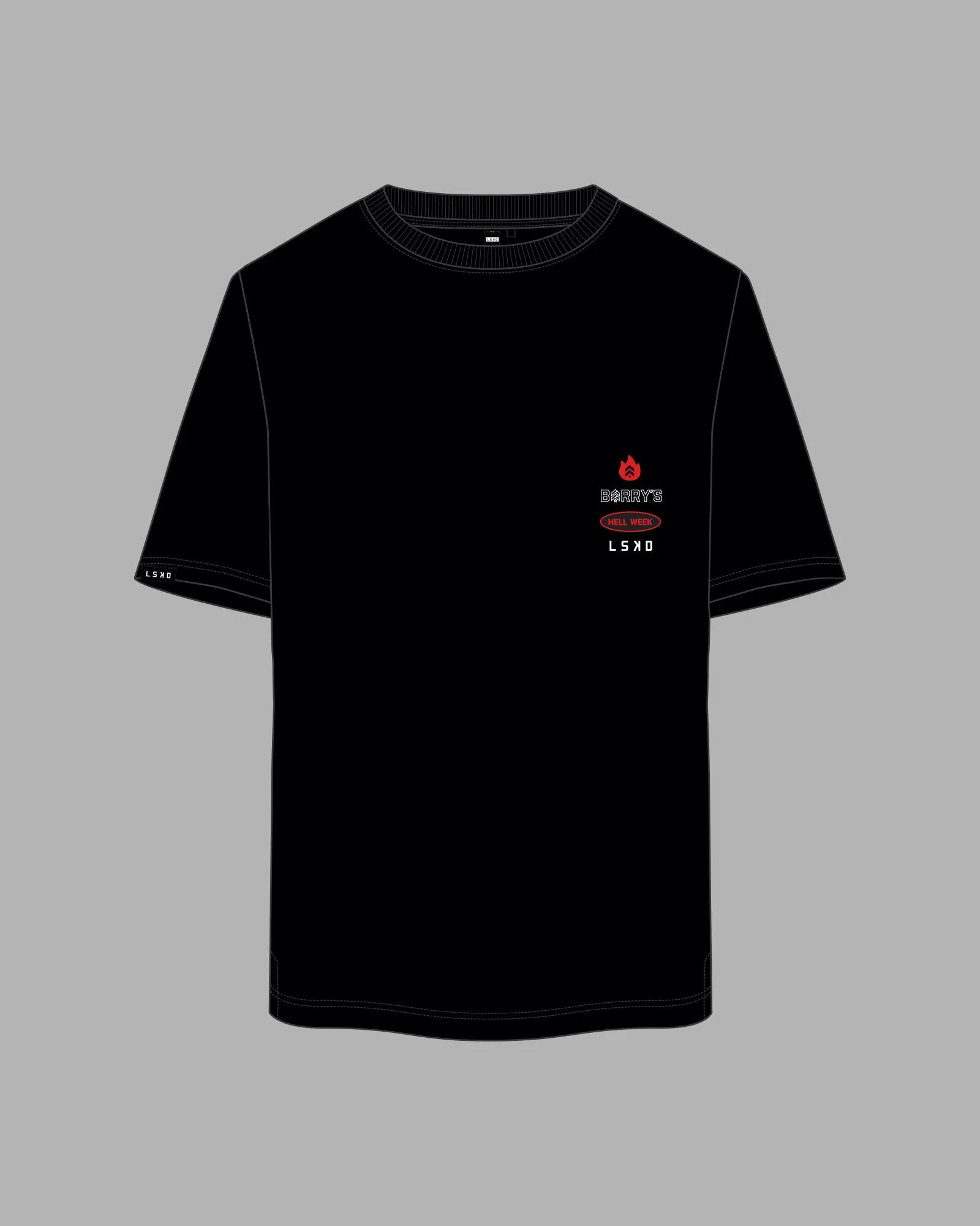 Hell Week FLXCotton Oversized Tee - Black Trendy Design Layered Look