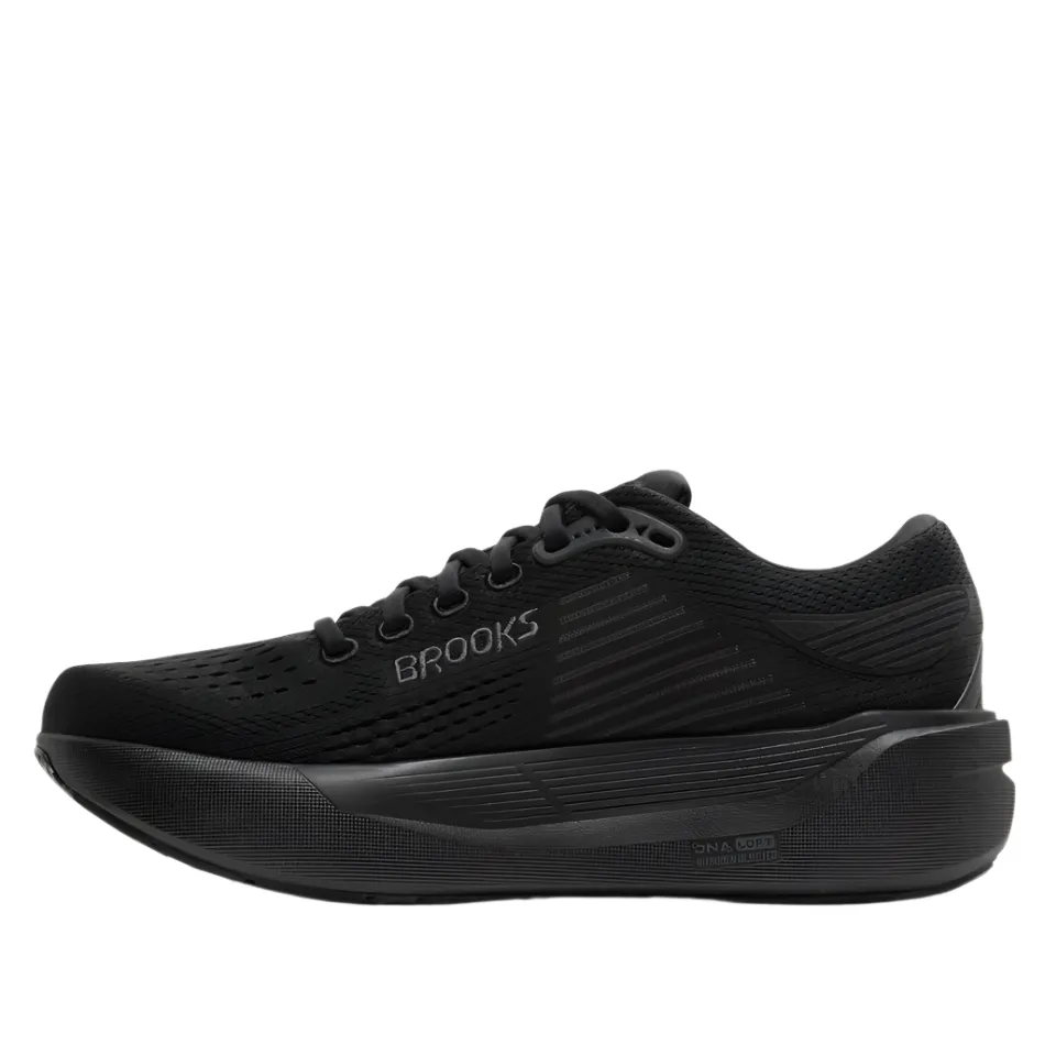 running in a concrete bridge area shoes Brooks Men's Ghost Max 3 Running Shoes in Black/Black/Ebony AW25