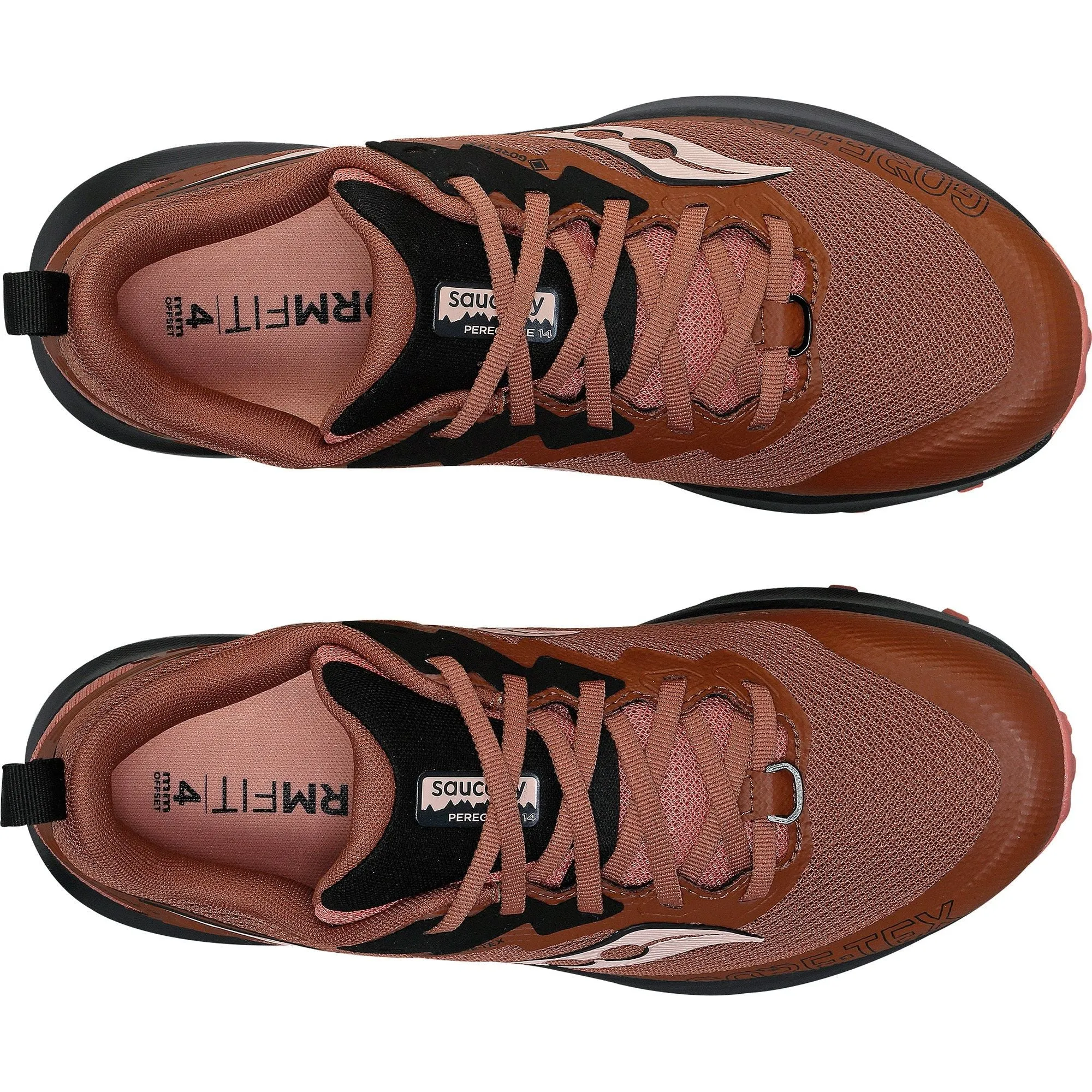 sweat resistant shoes Saucony Peregrine 14 GORE-TEX Womens Trail Running Shoes - Red