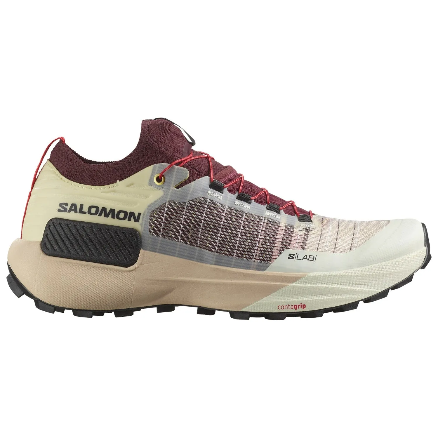 S/LAB Genesis Trail Running Shoes Vanilla Ice / Decadent Chocolate / Black All Weather Performance Minimalist Lace Lock