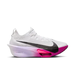 neon running wear Women's Alphafly 3 (100 - White/Black-Purple Agate-Vivid Grape)