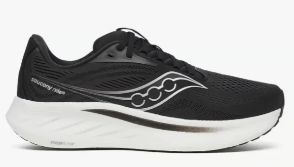 Saucony Ride 18 - Mens (2E) antibacterial insole shoes Lace   Up