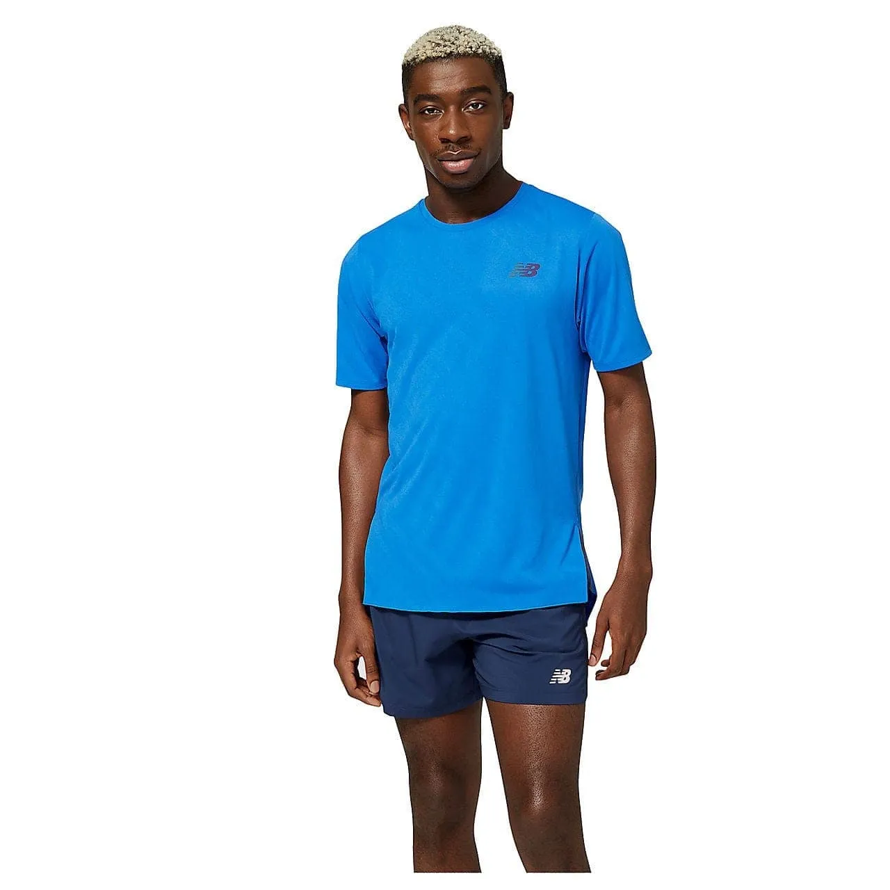 Standard Body Fit New Balance Q Speed Jacquard Short Sleeve T Shirt (Men's) - Cobalt