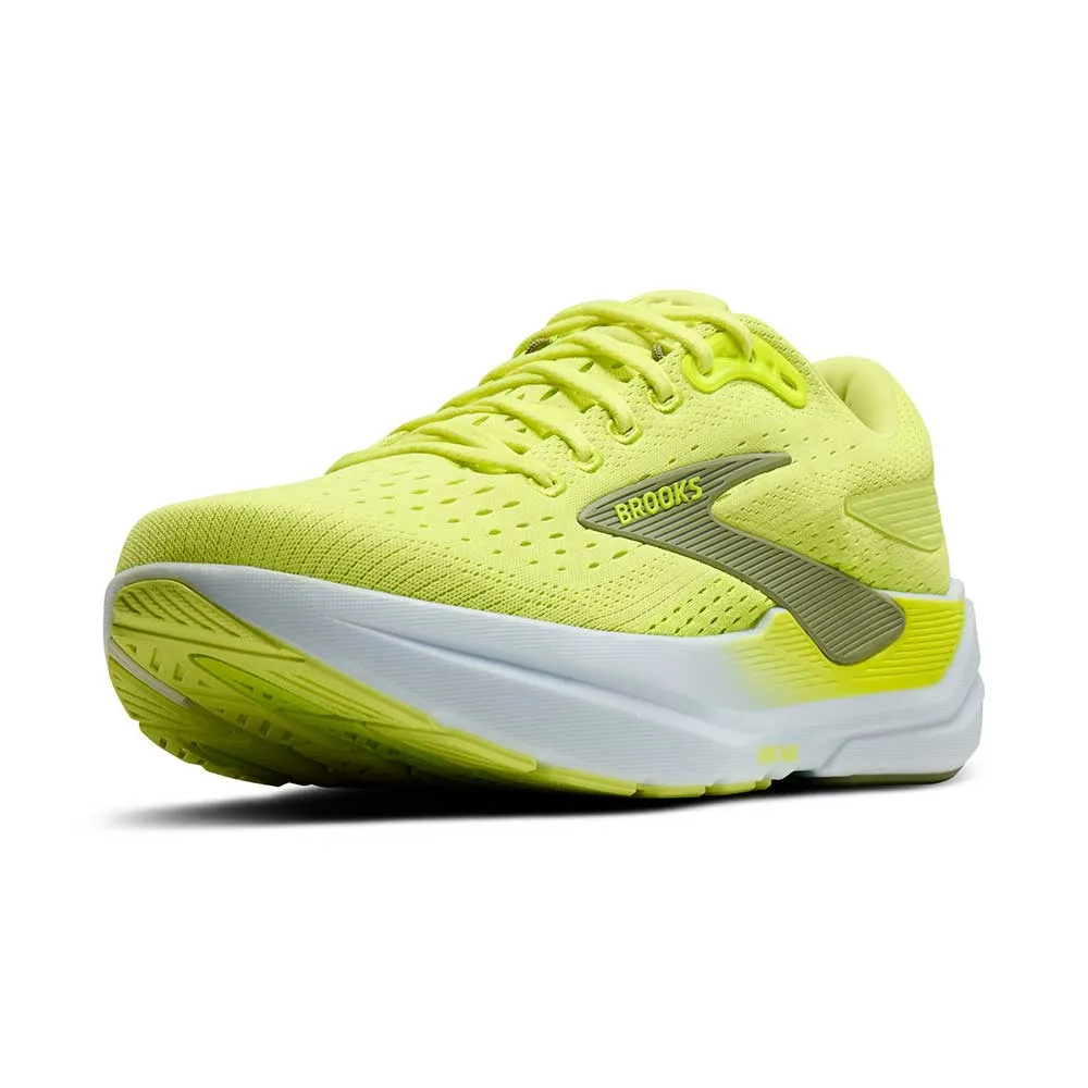 Men's Ghost Max 3 Running Shoe - Sunny Lime/Acid Lime/Tea - Regular (D) running in a strait area shoes
