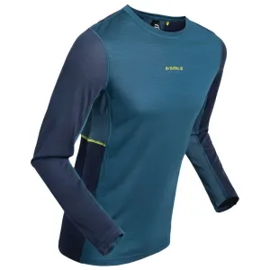 Men's Performance Wool LS (Teal) sporty wear DoubleLayeredHem