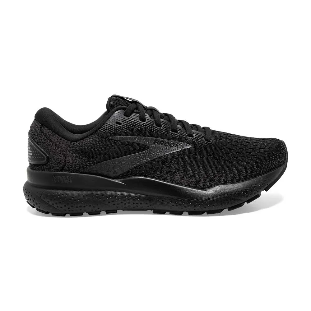 diabetic running shoes Flexible Motion Zones Men's Ghost 16 Running Shoe - Black/Black/Ebony - Wide (2E)