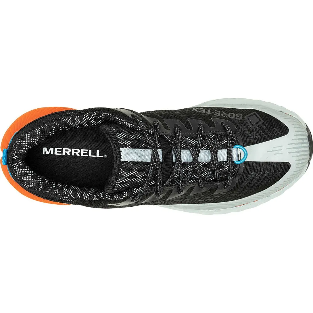 Merrell Agility Peak 5 GORE-TEX Womens Trail Running Shoes - Black Lace Lock Mechanism