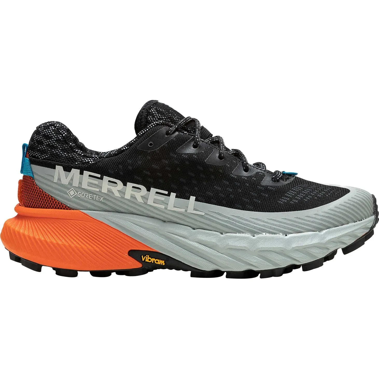 Adaptive Lacing Merrell Agility Peak 5 GORE-TEX Womens Trail Running Shoes - Black