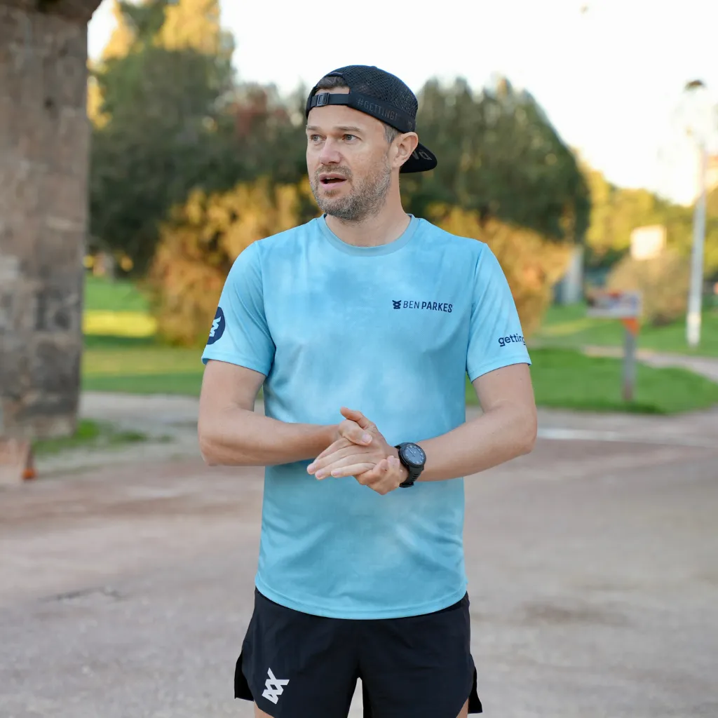 MoistureControlFibers Stretch Material Getting It Done Running Tee