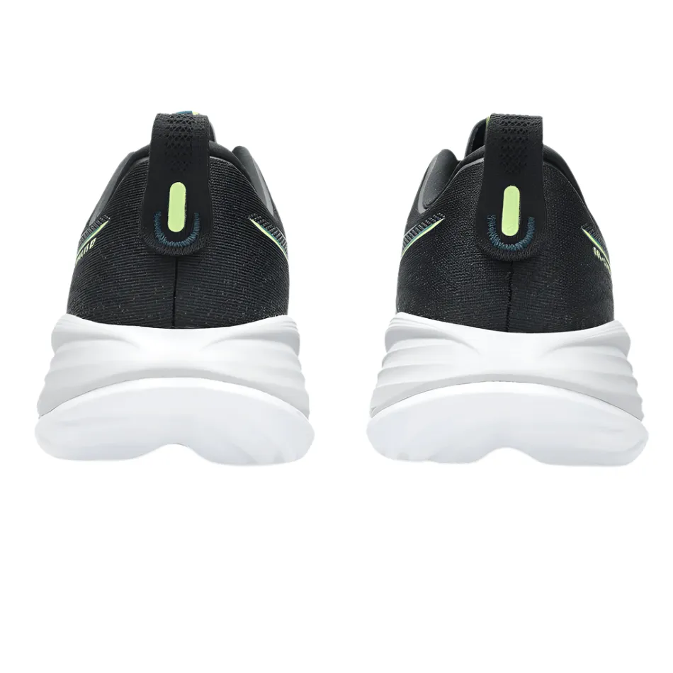 Tension Adaptive Lacing Sporty Shoes ASICS Men's GEL-CUMULUS 27 Running Shoes in Black/Lucid Yellow AW25