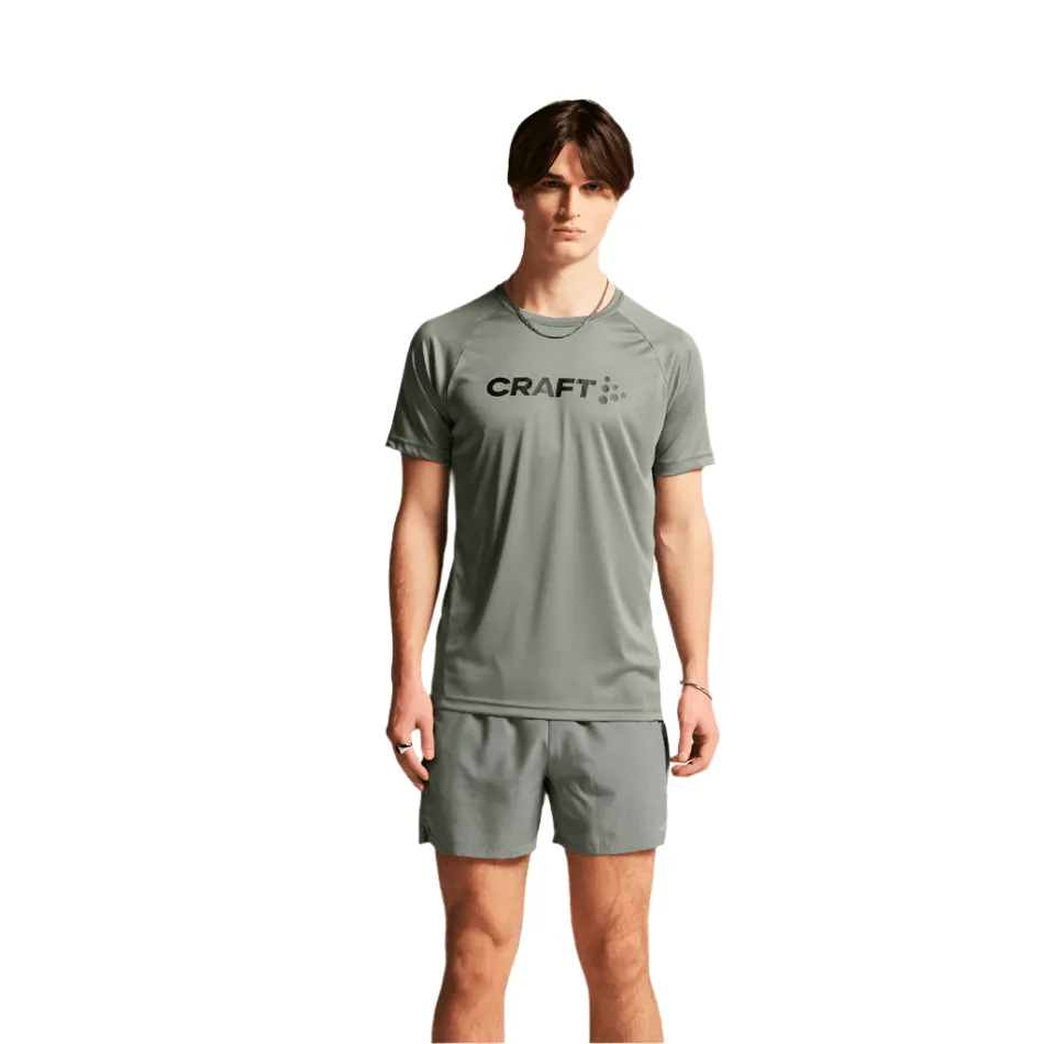 Craft Men's Core Unify Logo Tee in Leaf SS25 Classic Fit