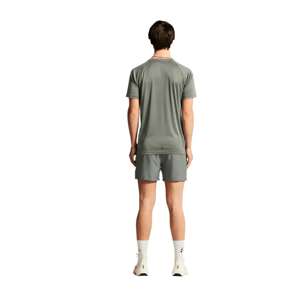 Craft Men's Core Unify Logo Tee in Leaf SS25 Soft and Light Sporty Chic