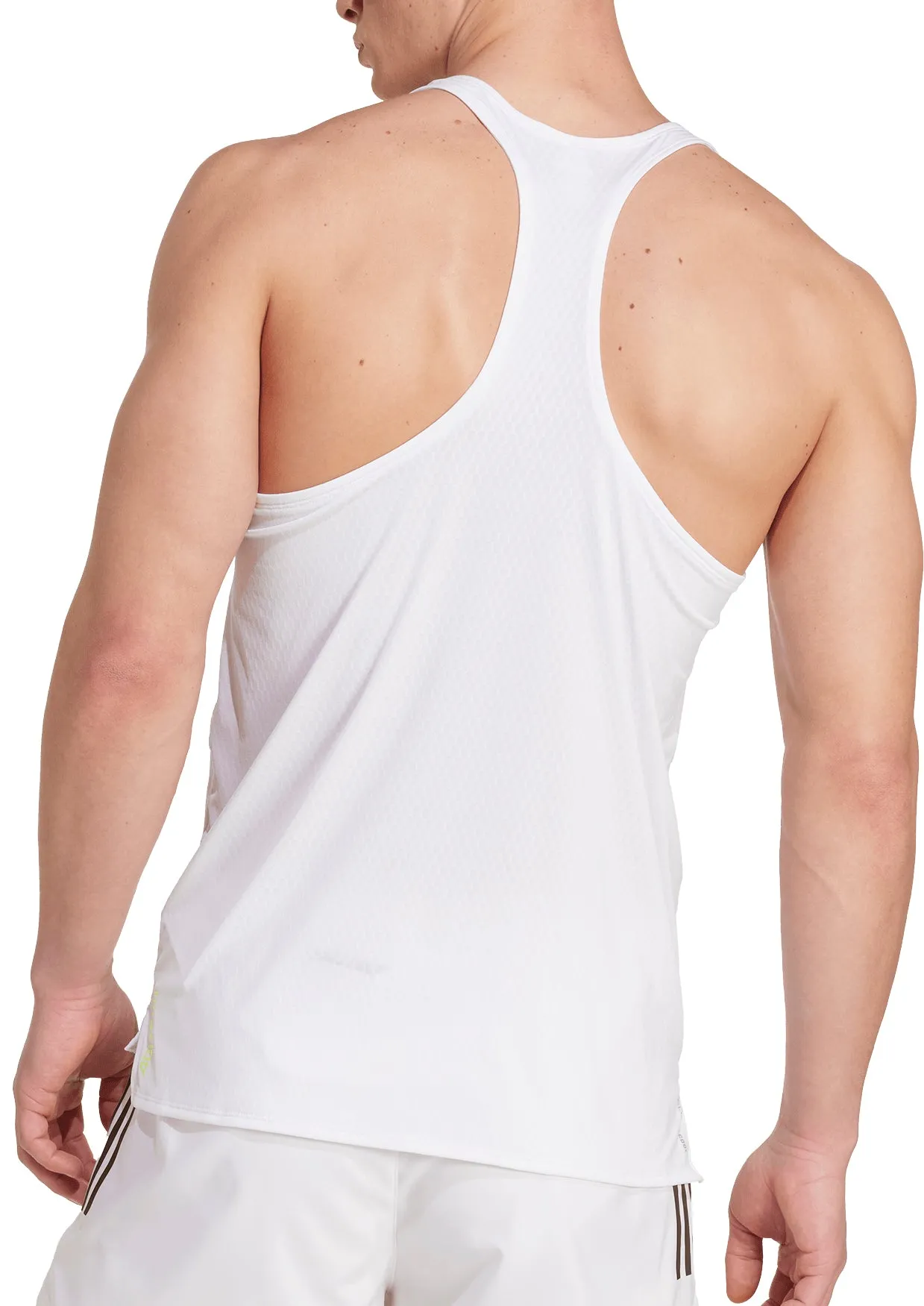 adidas Adizero Archive Mens Running Vest - White High Edge Durability