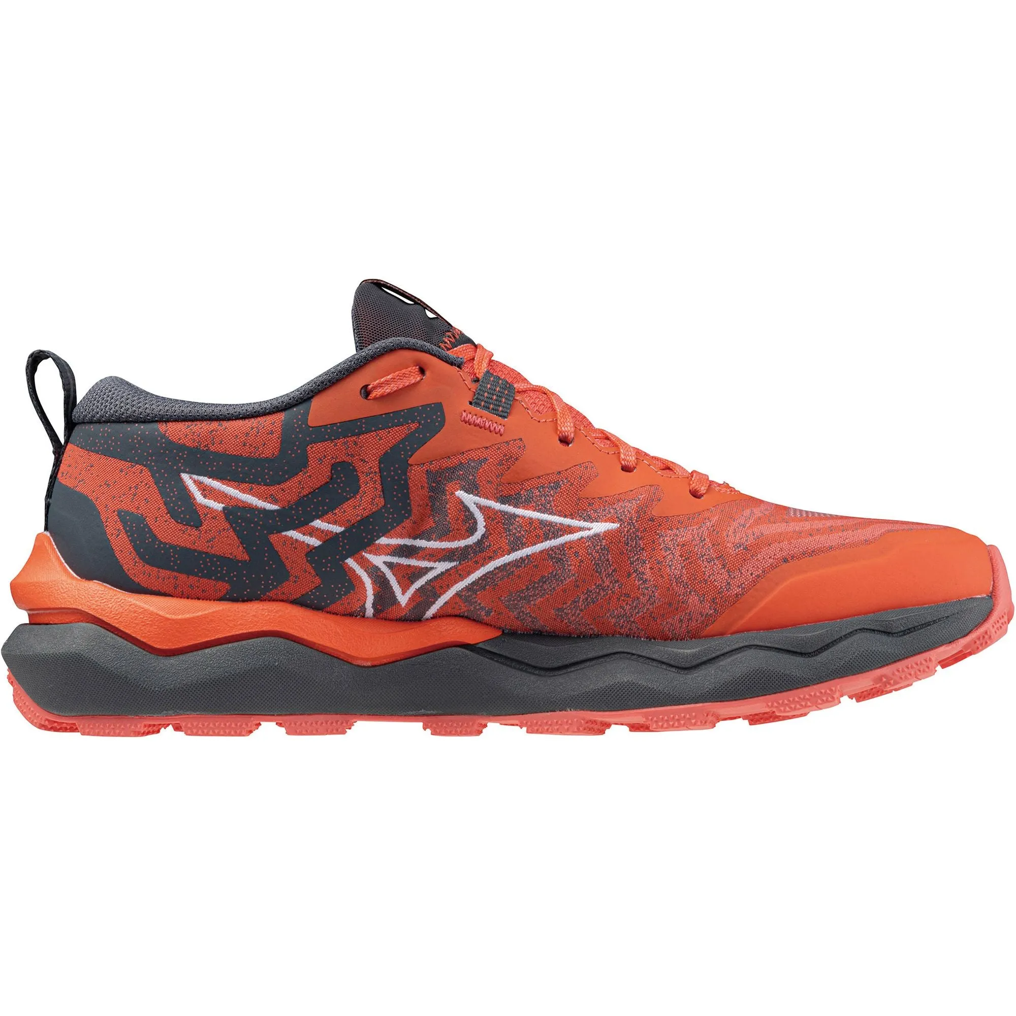 Mizuno Wave Daichi 8 Womens Trail Running Shoes - Red Multi Directional Tread protective heel shoes