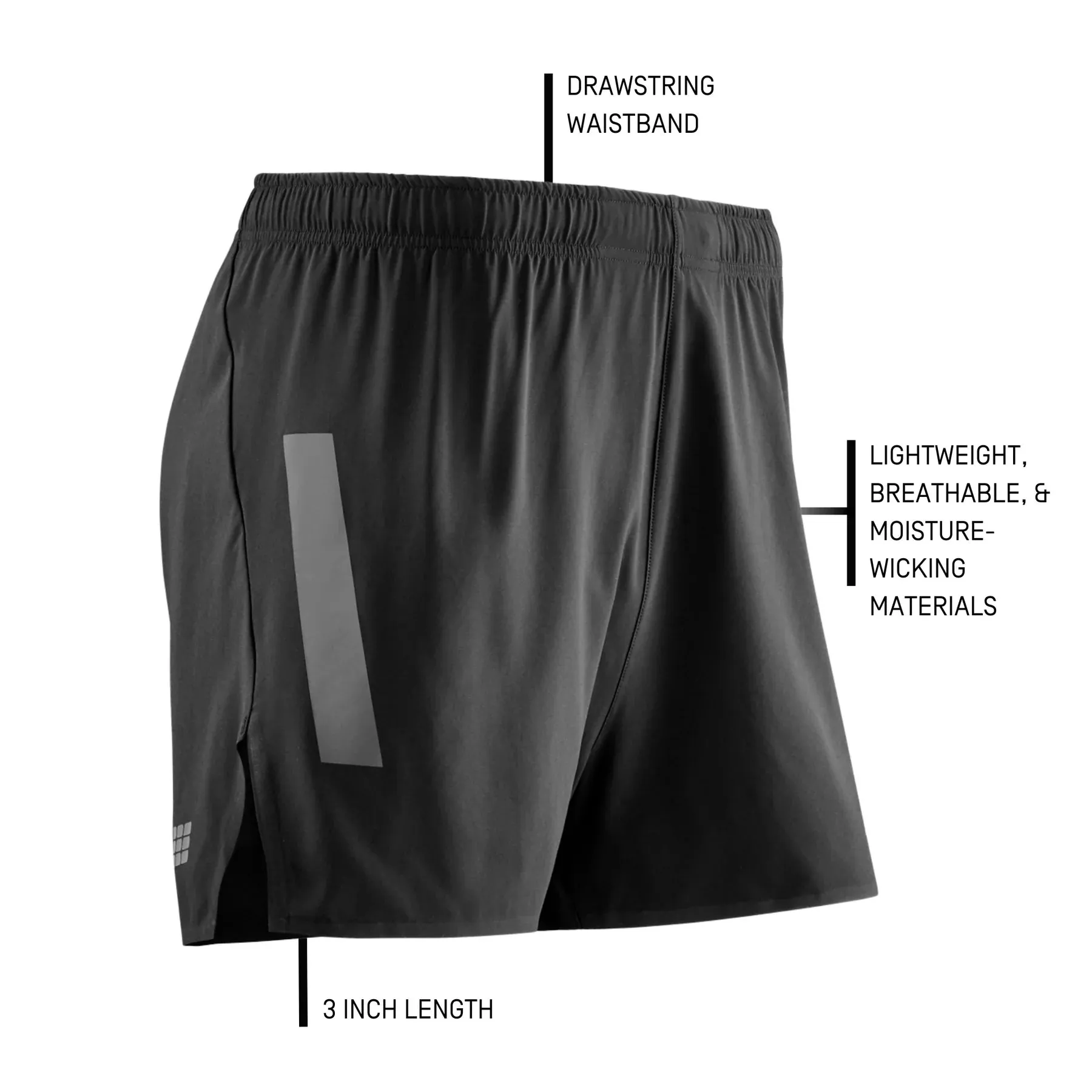 Leather Look CEP | Race Loose Fit Shorts | Men's | Black