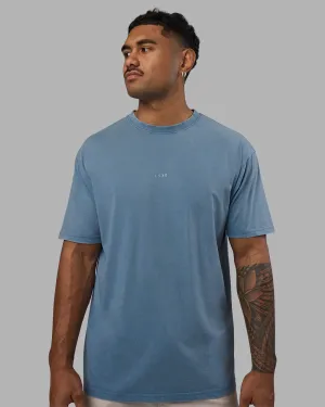 Base FLXCotton Tee Oversized - Elemental Blue Washed Flexible Neckline