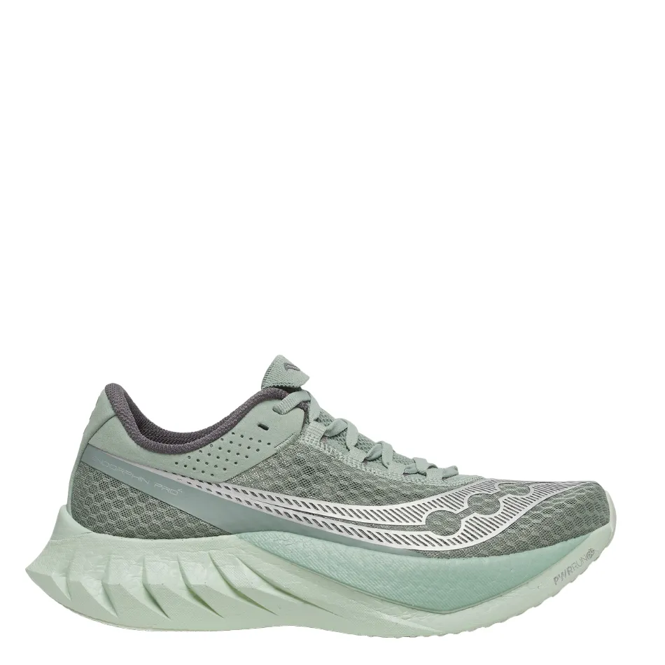 Saucony Men's Endorphin Pro 4 Running Shoes in Iceberg/Carbon - Online Exclusive Waterproof Material GPS - enabled