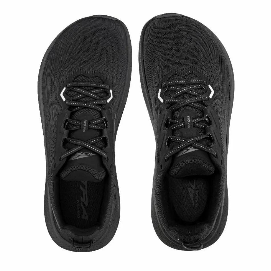 toe - spring running shoes spring - loaded running option Altra Men's FWD Via Running Shoes in Black/Black SS25