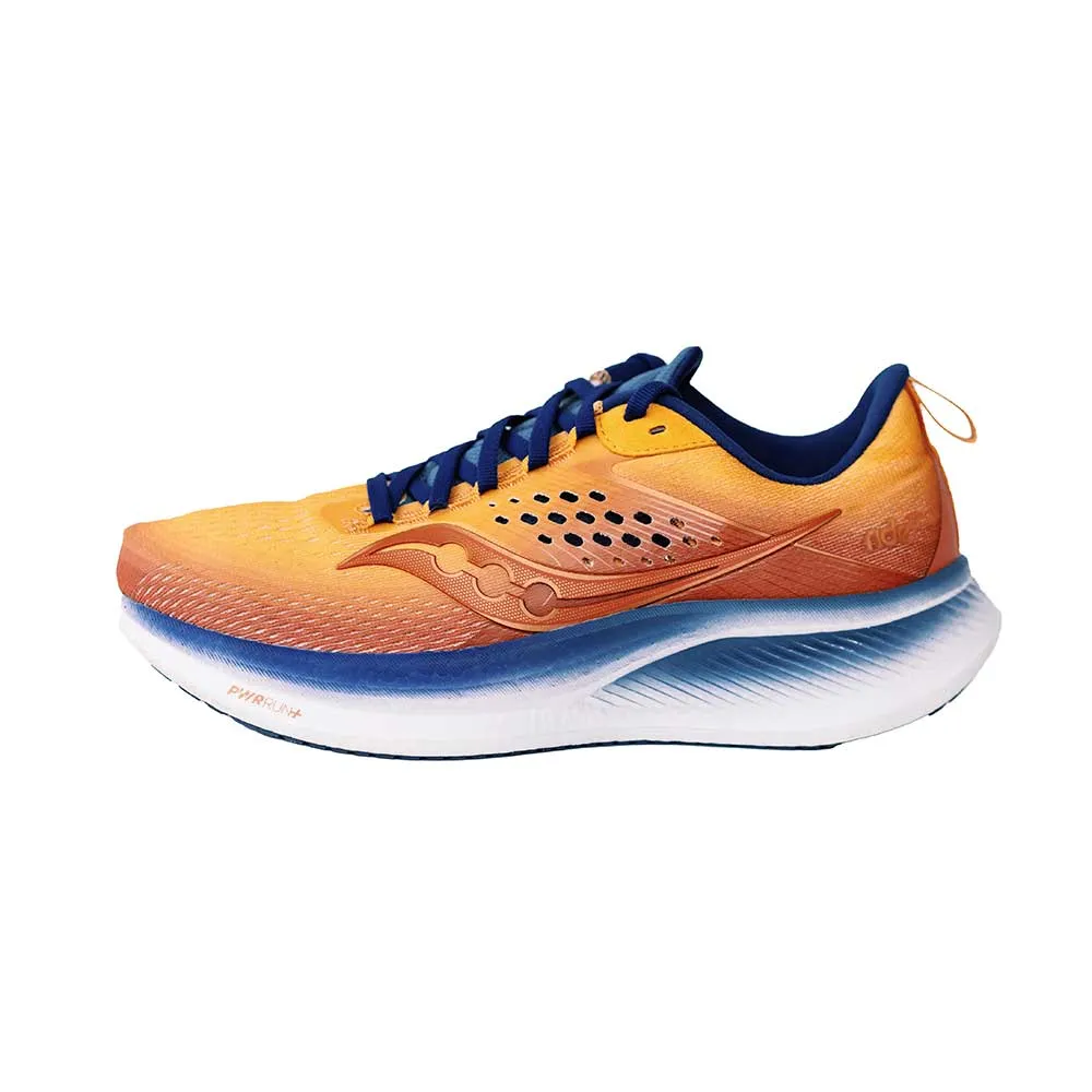 Men's Ride 17 Running Shoe - RUNMICH - Regular (D) running on a dirt path