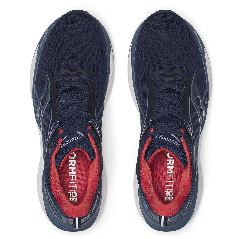 Saucony Triumph 22 Men's Running Shoes in Navy/Dusk square - design shoes