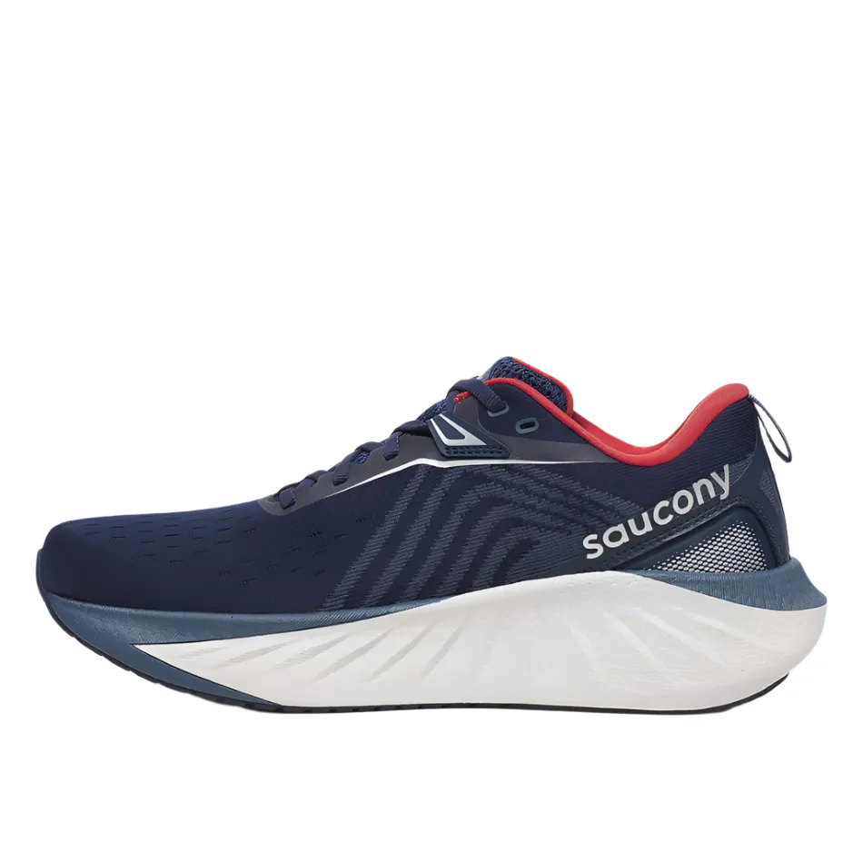 Saucony Triumph 22 Men's Running Shoes in Navy/Dusk Quick lacing Easy Clean