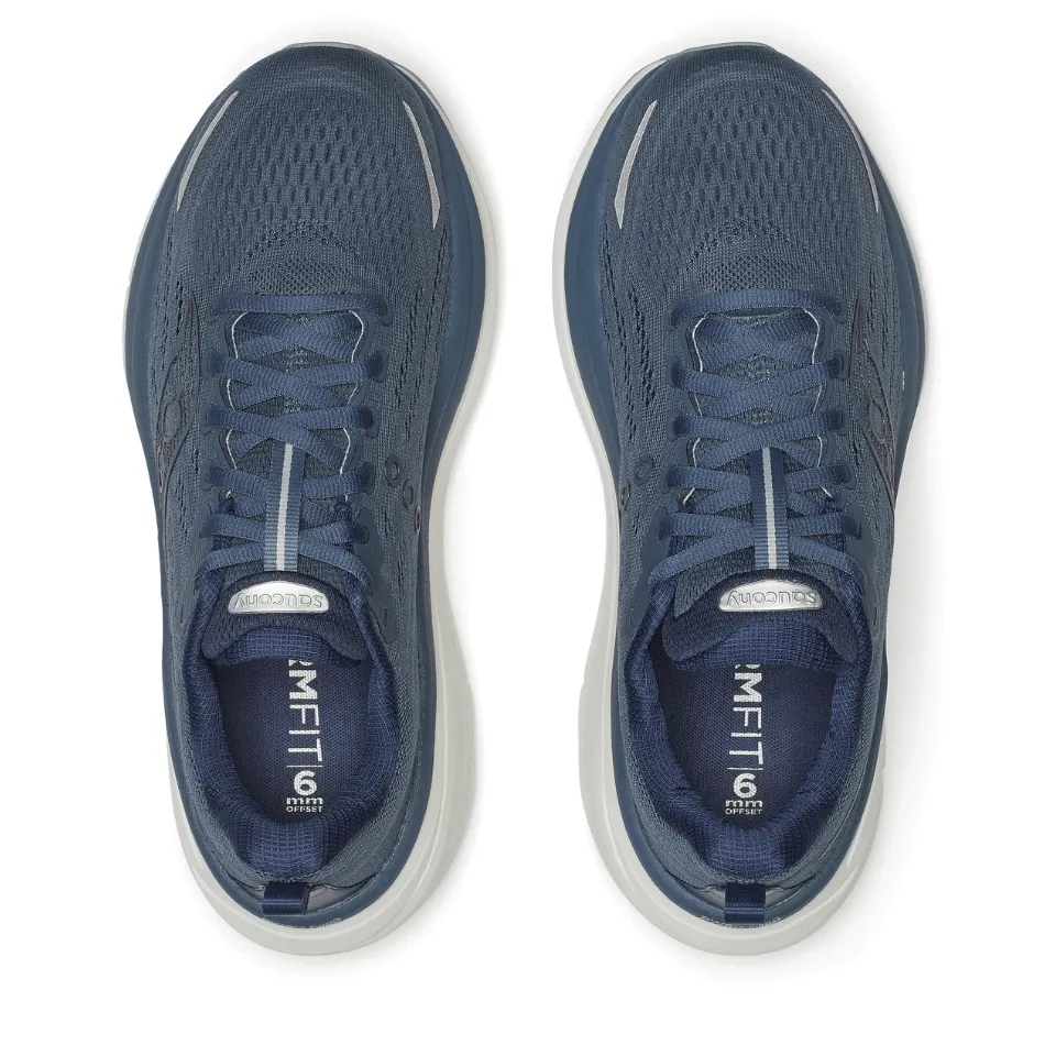 Saucony Men's Hurricane 25 Running Shoes in Dusk/Iceberg AW25 Adult Eva Midsole