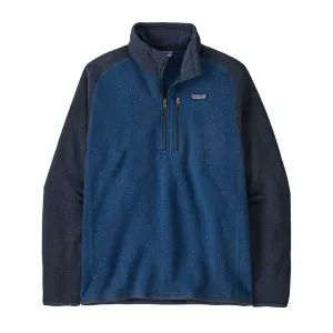 Men's Better Sweater 1/4 Zip - Clement Blue Travel Wear Plus Fit