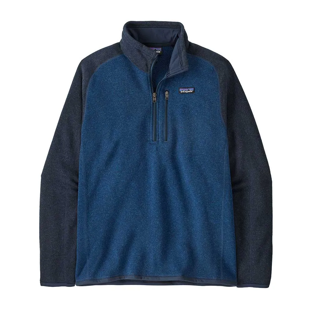 Men's Better Sweater 1/4 Zip - Clement Blue Travel Wear Plus Fit