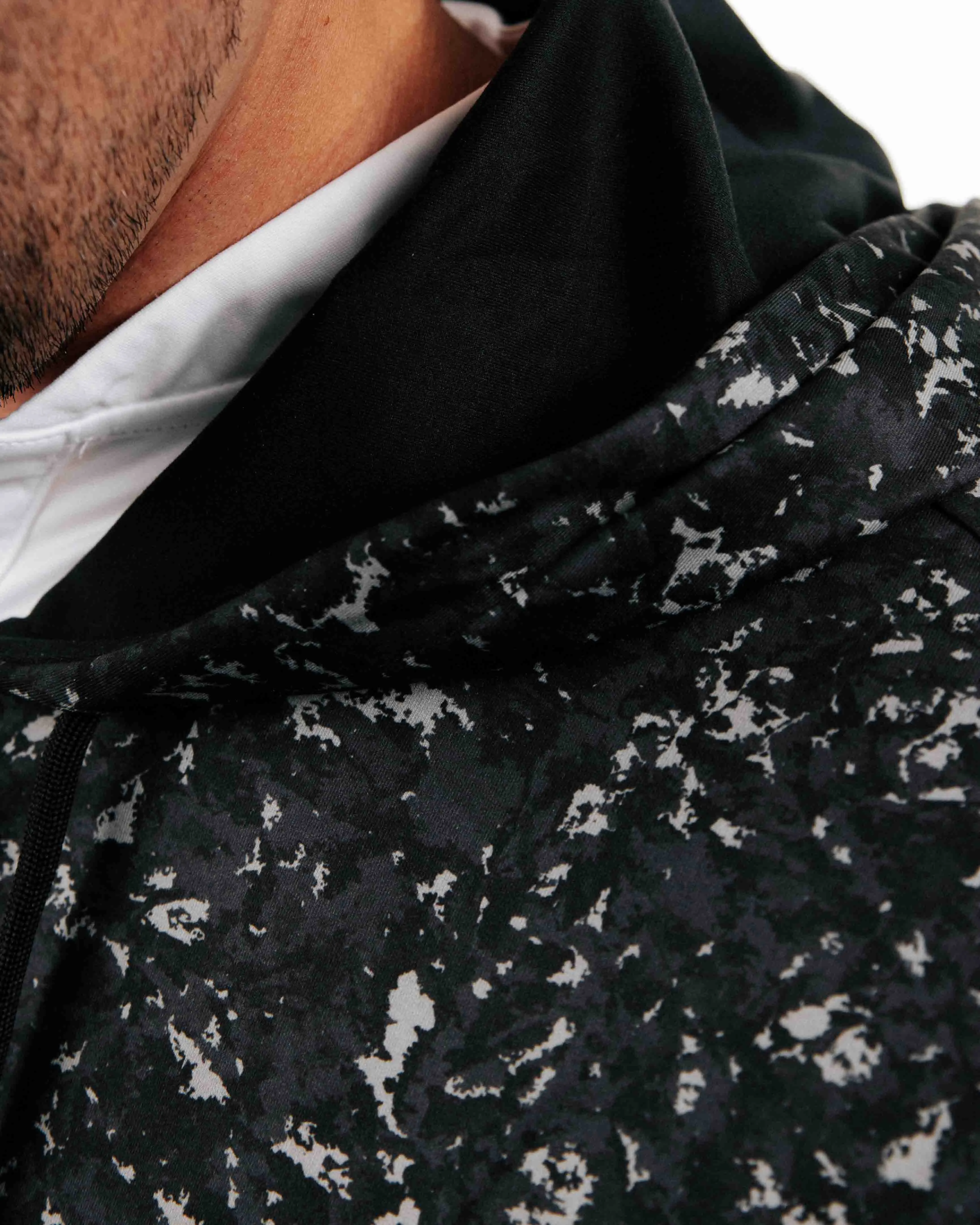 Regular Fit Black Camo Golf Hoodie