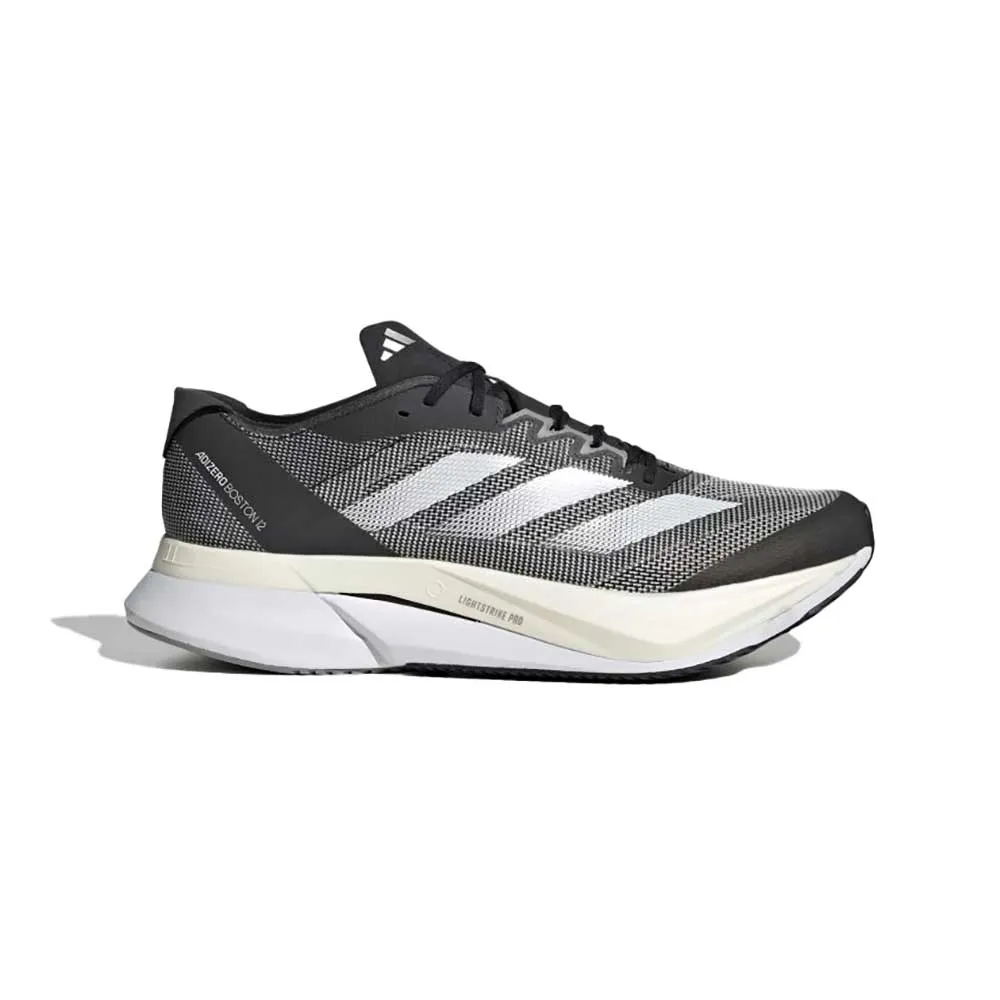 Men's Adizero Boston 12 Running Shoe - Core Black/FTWR White/Carbon - Regular (D) easy - to - store