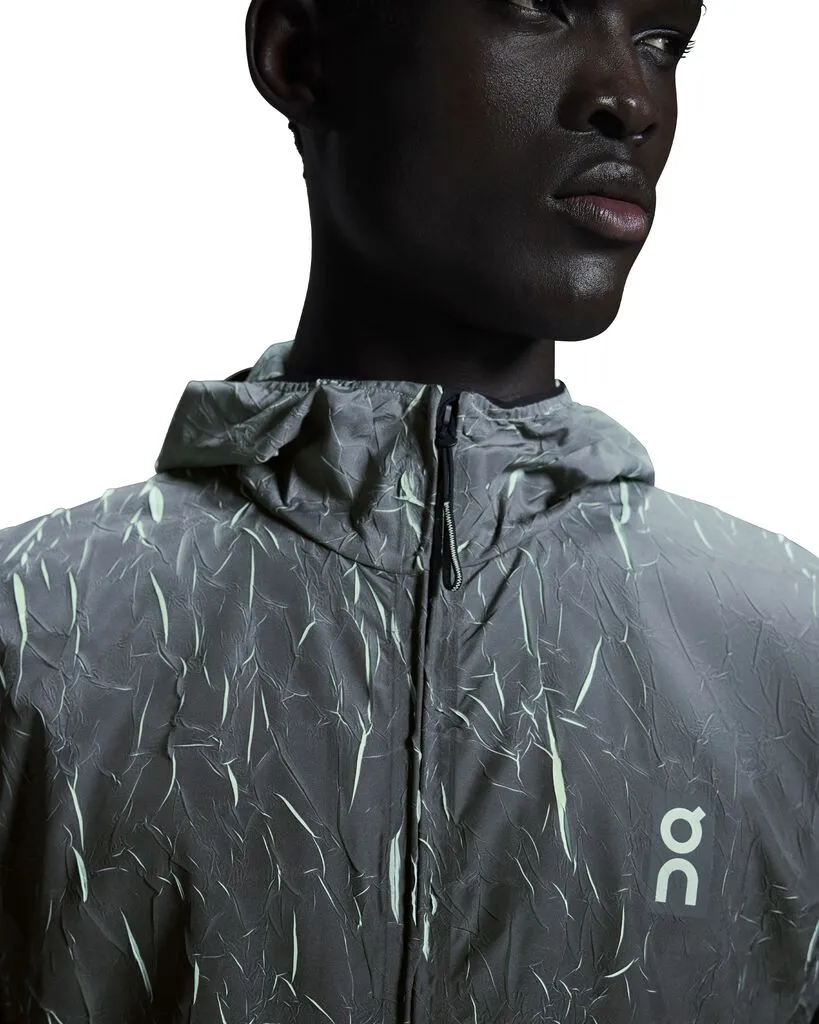 On Men's Pace Run Jacket Black / Lima Waterproof Shell Durable Material