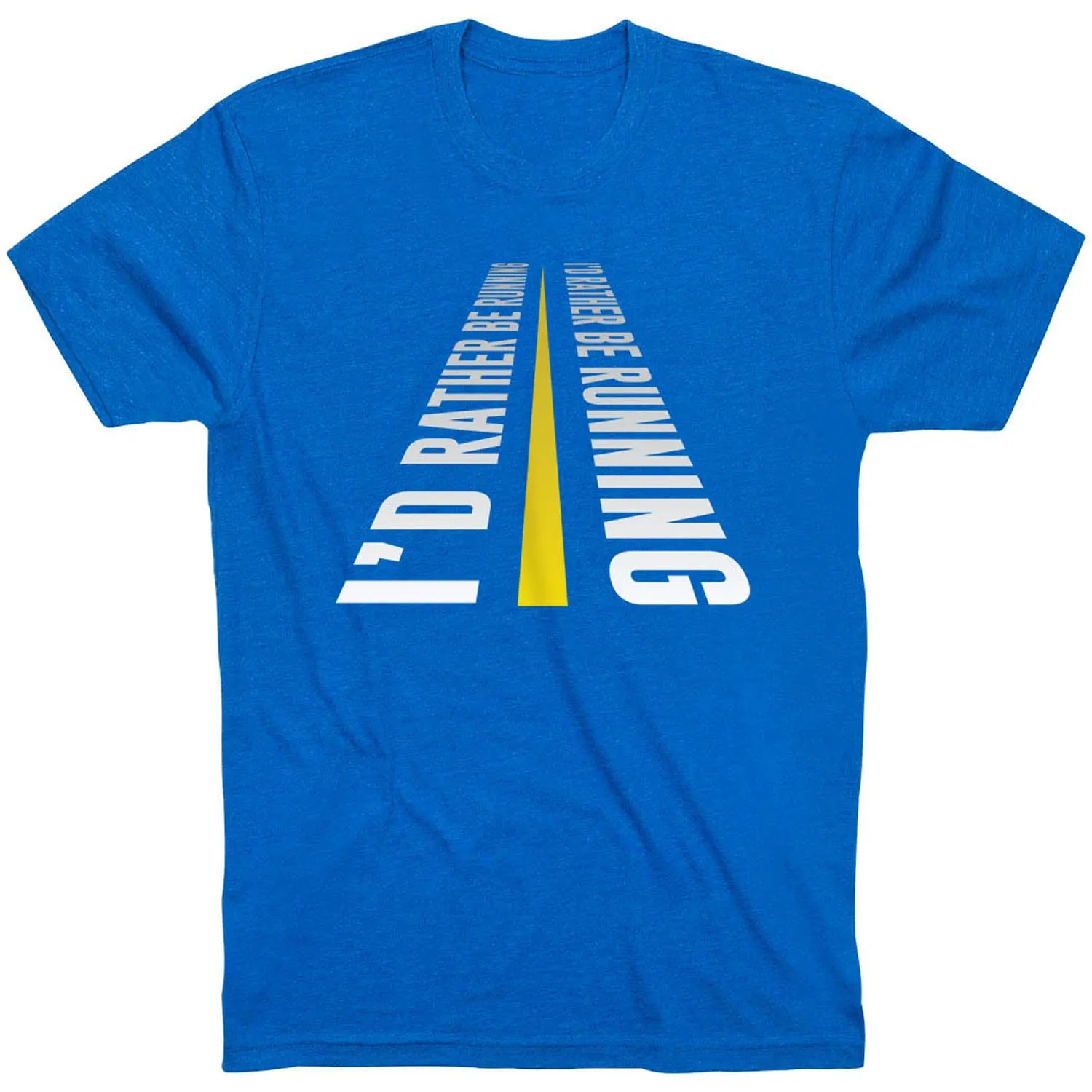 Running Short Sleeve T-Shirt - I'd Rather Be Running Retro Weekend Comfort Style