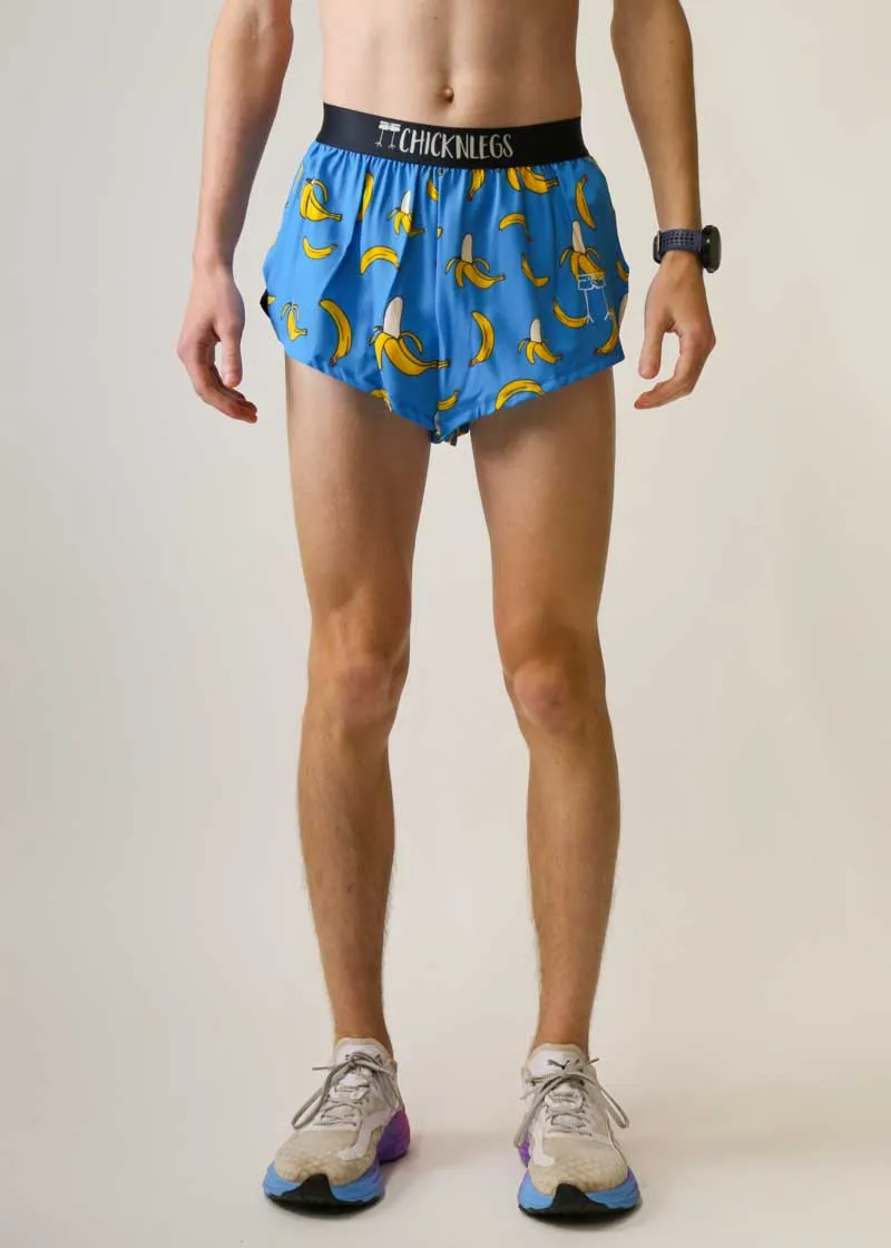 education industry Men's Blue Bananas 2" Split Shorts
